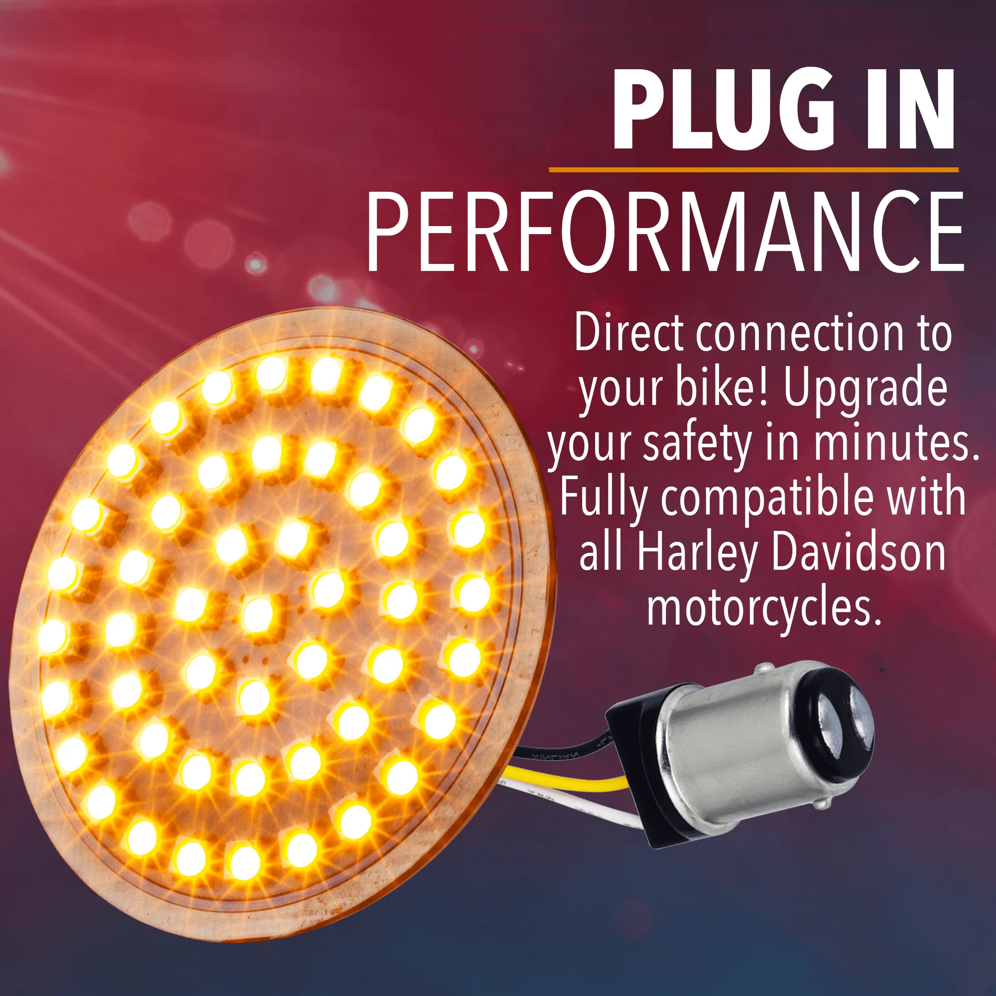 Eagle Lights Generation II Premium LED Front Turn Signals with Full Running Light for Harley-Davidson® Motorcycles - Image 3