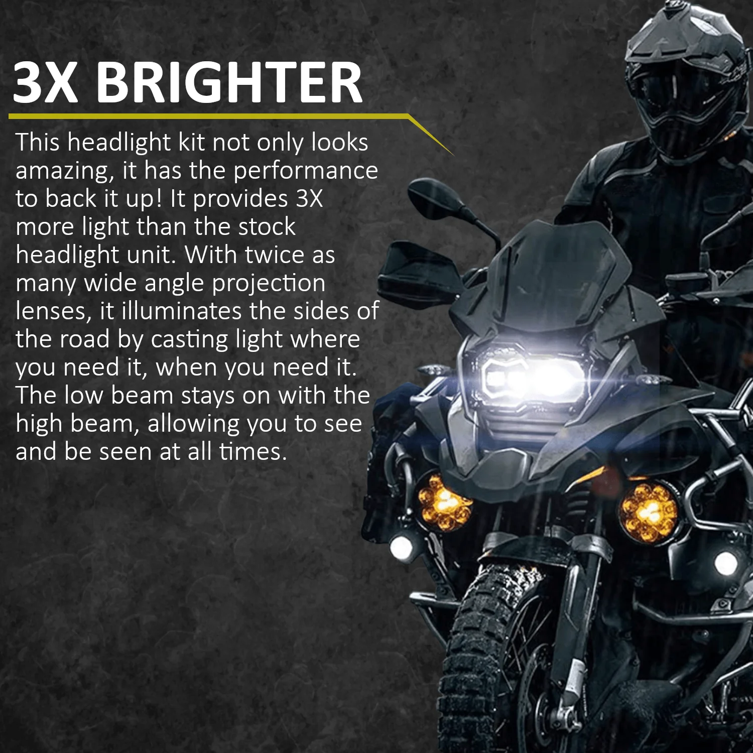 Eagle Lights LED Headlight Kit with Halo Ring for 2008-2018 BMW F650GS, F700GS, F800GS - Image 3