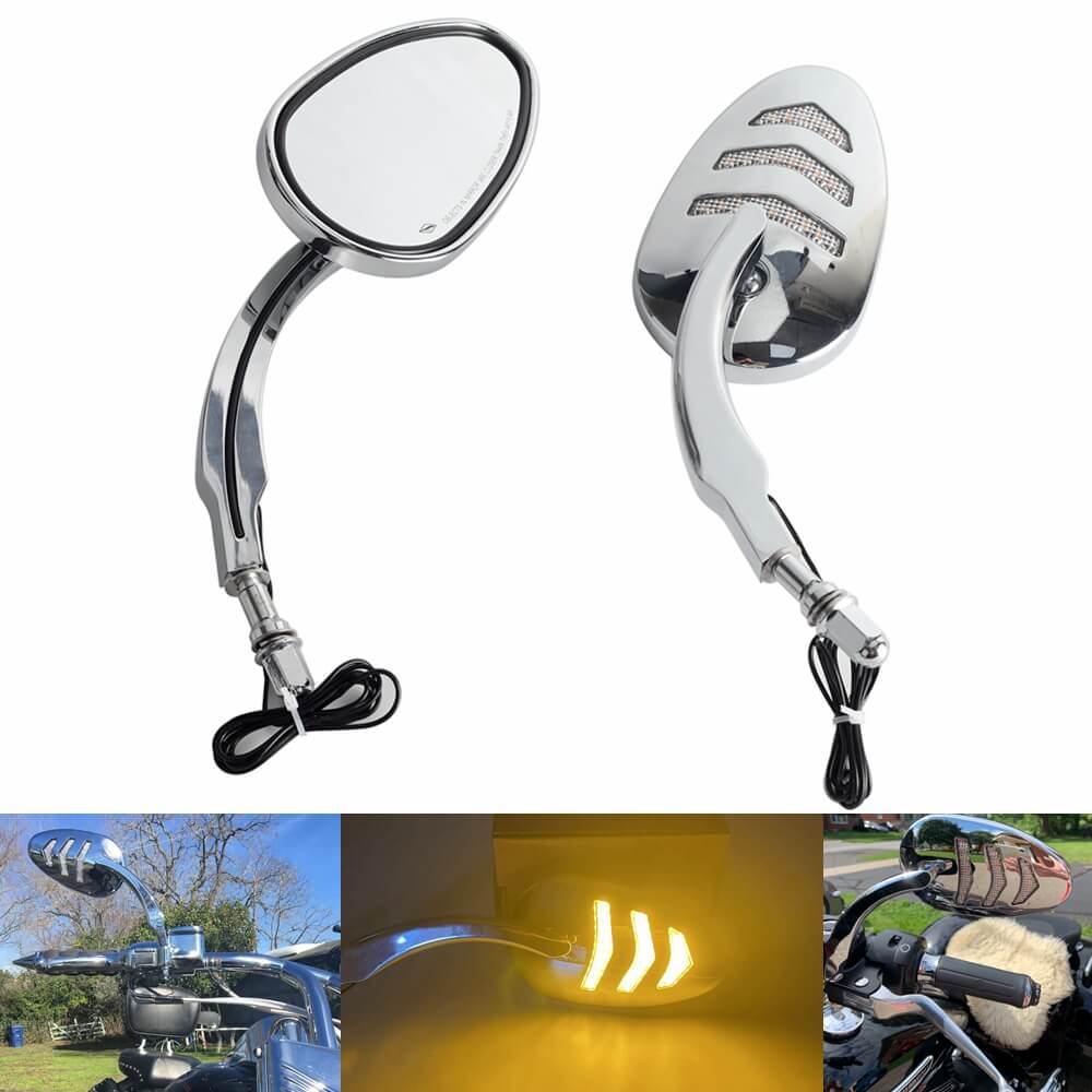 Eagle Lights SIGNALSIGHT LED Mirror with Turn Signals for Harley-Davidson® Softail, Dyna and Touring Models - Pair - Image 9