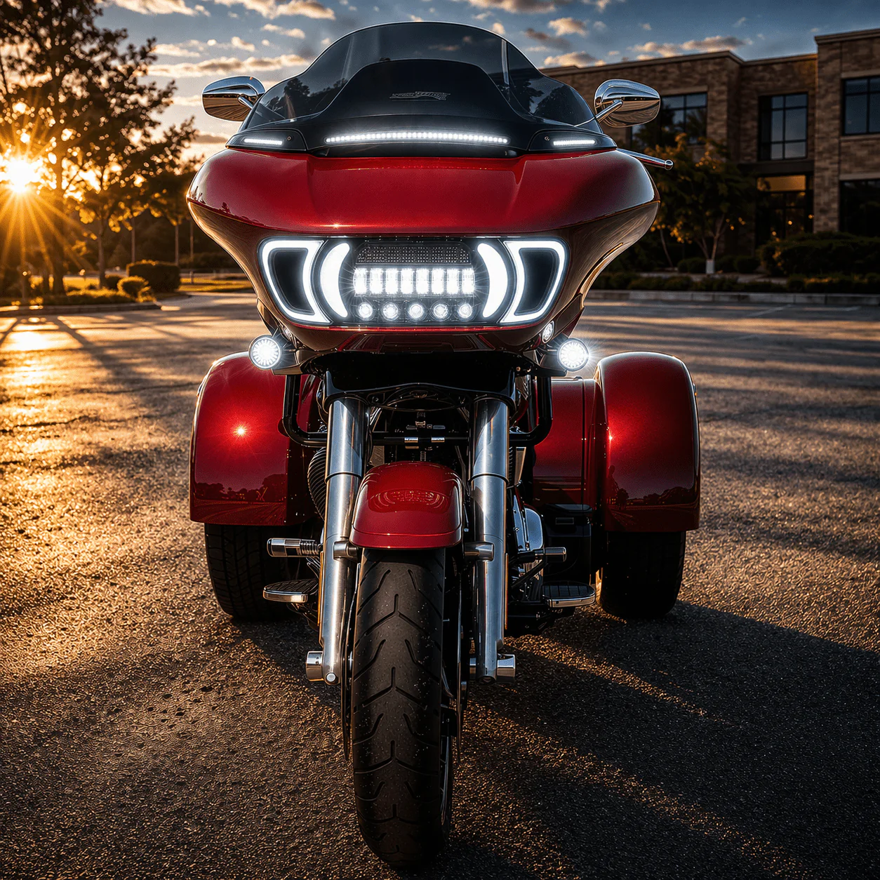 Eagle Lights LED Projection Headlight for Harley-Davidson® 2015 - 2025 Road Glide Models with HALOS Vent Insert Light Combo Kit - Image 5