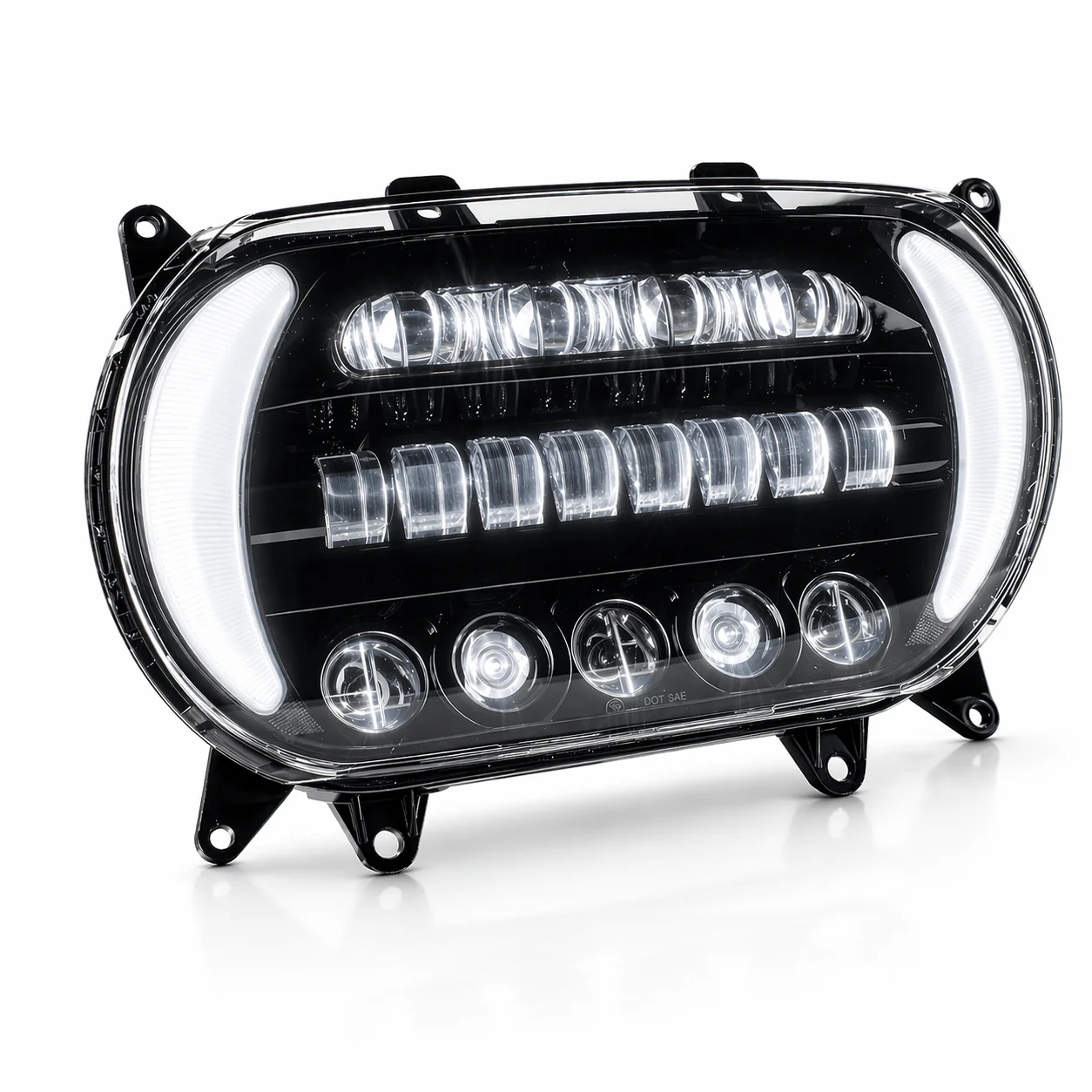 Eagle Lights LED Projection Headlight for Harley-Davidson® 2015 - 2025 Road Glide Models with HALOS Vent Insert Light Combo Kit - Image 7