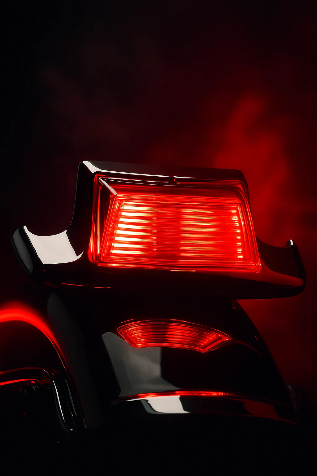 Eagle Lights LED Rear Fender Tip Light with Chrome Housing with Red Lens for Harley-Davidson® Motorcycles - Image 3