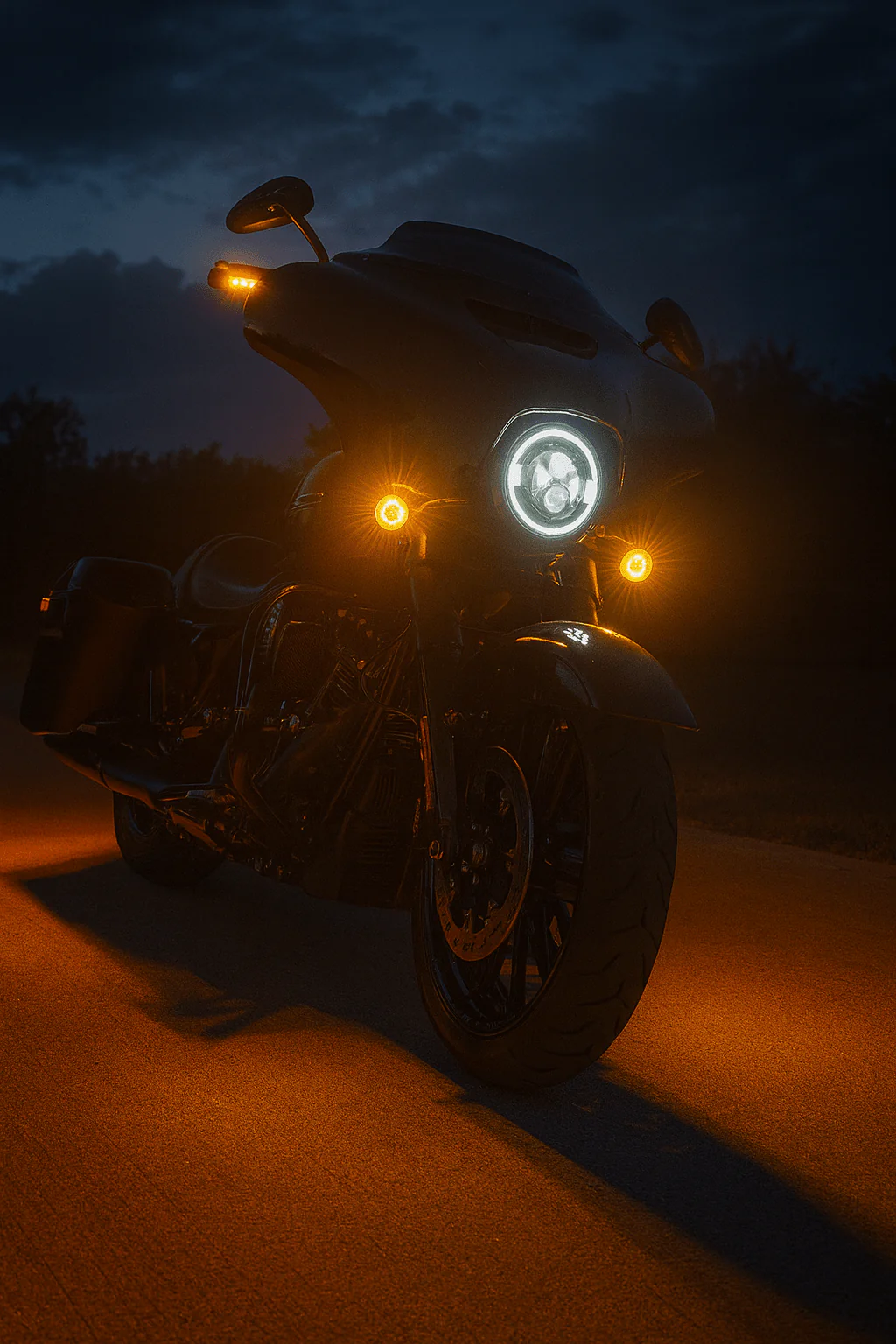Eagle Lights Midnight Edition Generation III Premium LED Front Turn Signals with Full Running Light for Harley-Davidson® Motorcycles - Image 3