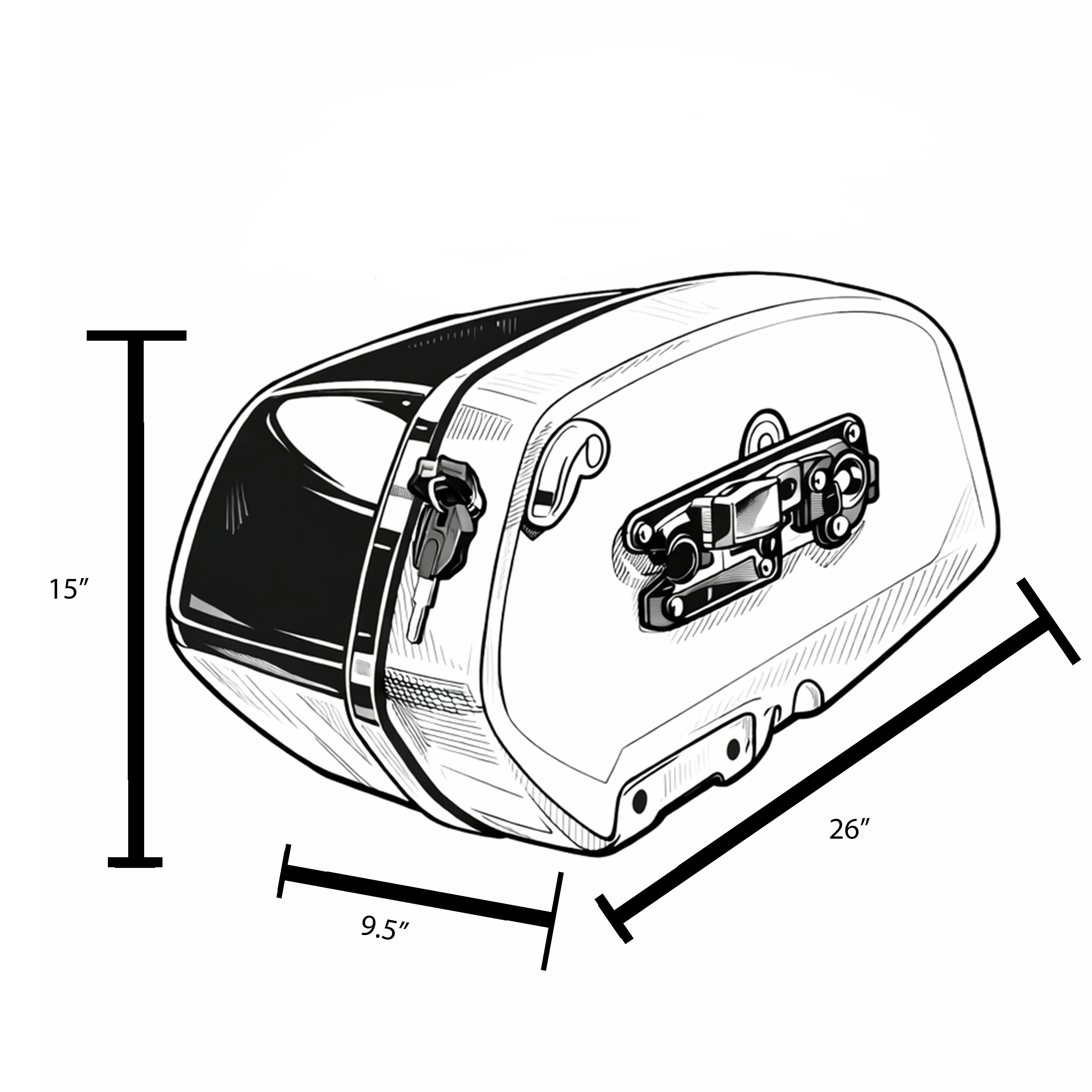 Eagle Lights Midnight Edition Saddlebags for 2022 - 2025 Low Rider S - Easy Bolt On Installation - Image 11