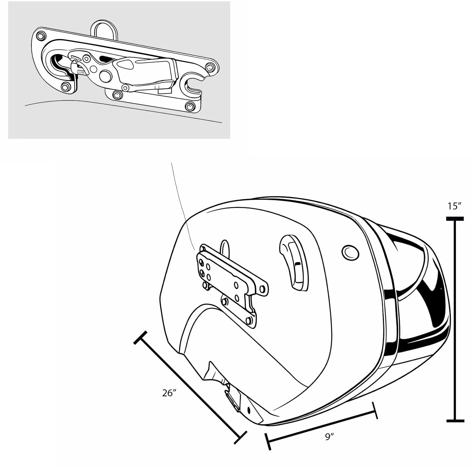 Eagle Lights Midnight Edition Saddlebags for 2022 - 2025 Street Bob - Bolt On Installation - Image 11