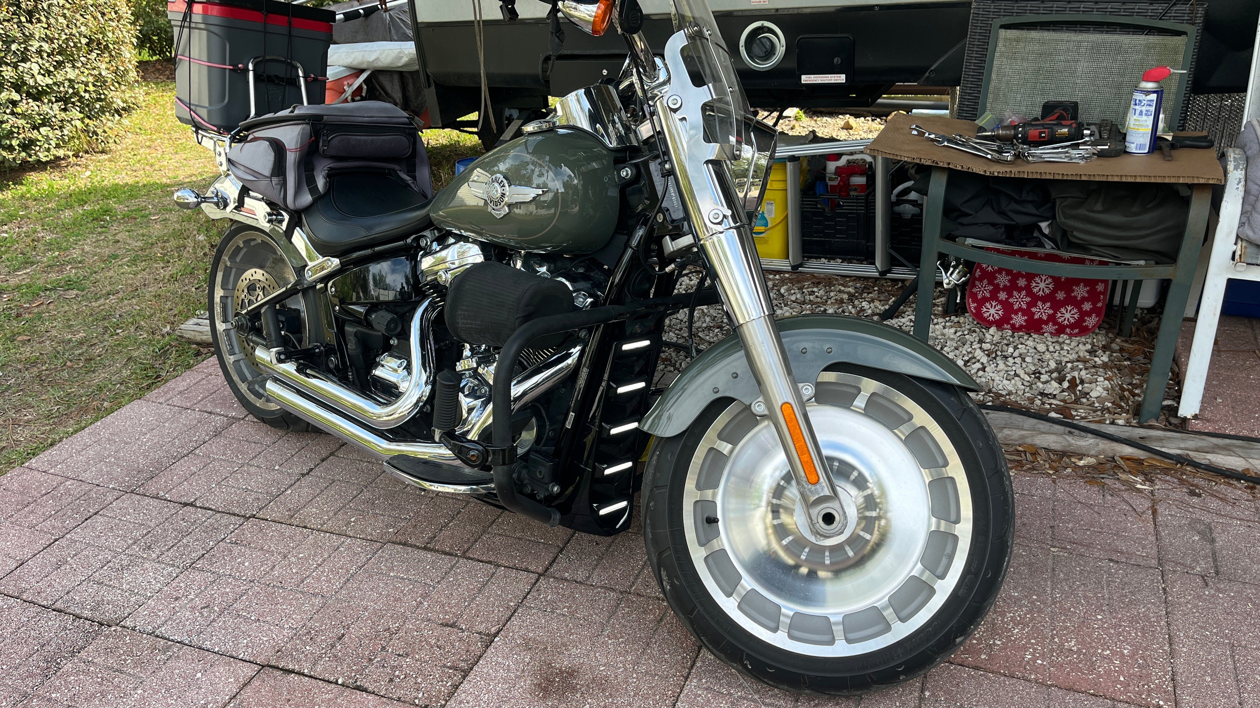 Eagle Lights LUMENSHIELD Chin Spoiler / Radiator Guard with LED Light Bars for 2018+ Harley-Davidson® Softail Models - Image 12