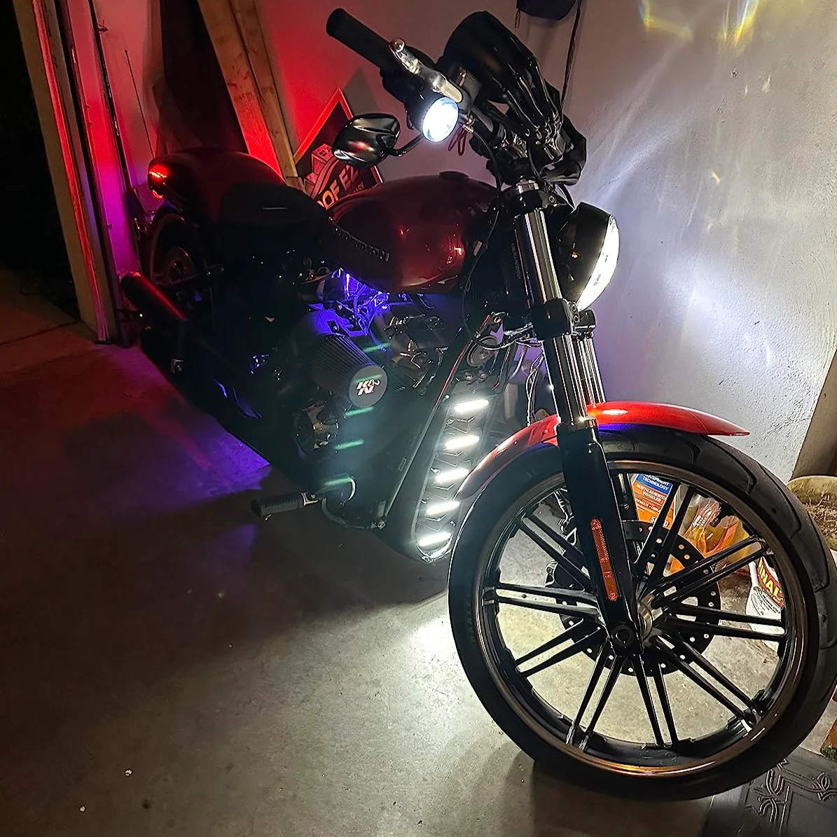 Eagle Lights LUMENSHIELD Chin Spoiler / Radiator Guard with LED Light Bars for 2018+ Harley-Davidson® Softail Models - Image 13