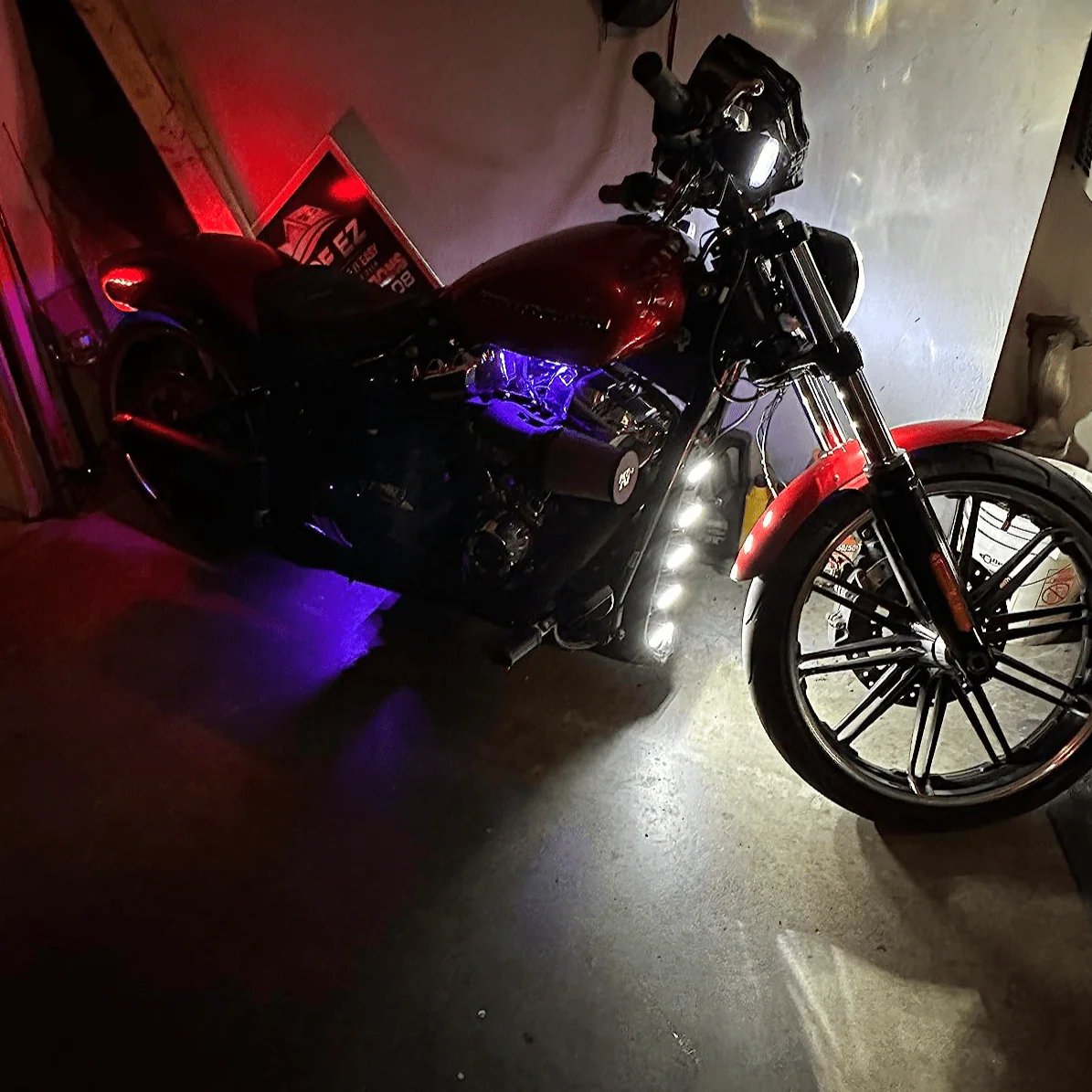 Eagle Lights LUMENSHIELD Chin Spoiler / Radiator Guard with LED Light Bars for 2018+ Harley-Davidson® Softail Models - Image 14