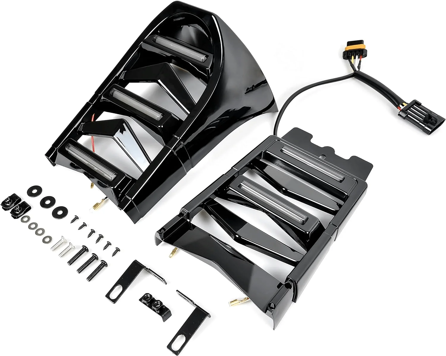 Eagle Lights LUMENSHIELD Chin Spoiler / Radiator Guard with LED Light Bars for 2018+ Harley-Davidson® Softail Models - Image 16