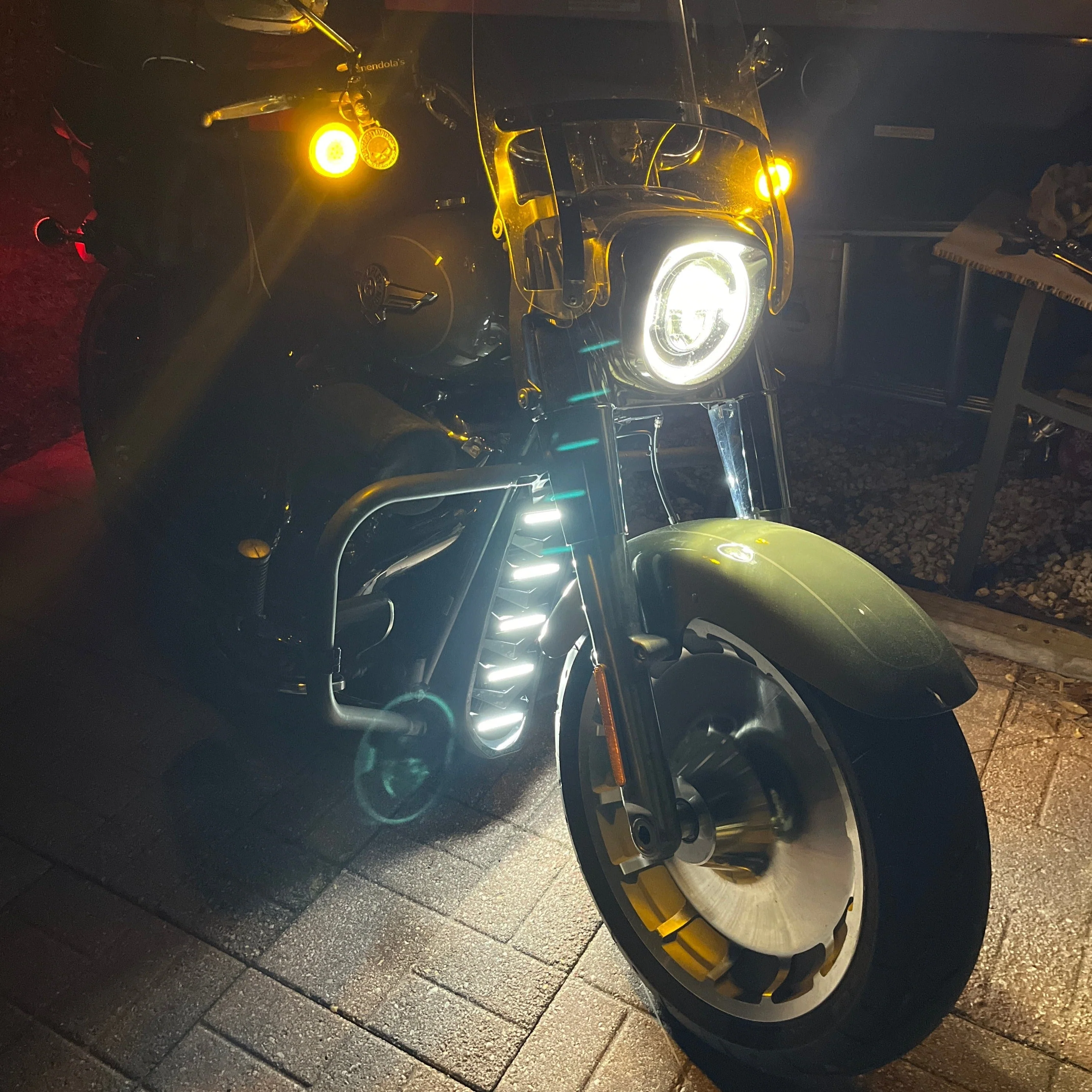Eagle Lights LUMENSHIELD Chin Spoiler / Radiator Guard with LED Light Bars for 2018+ Harley-Davidson® Softail Models - Image 6
