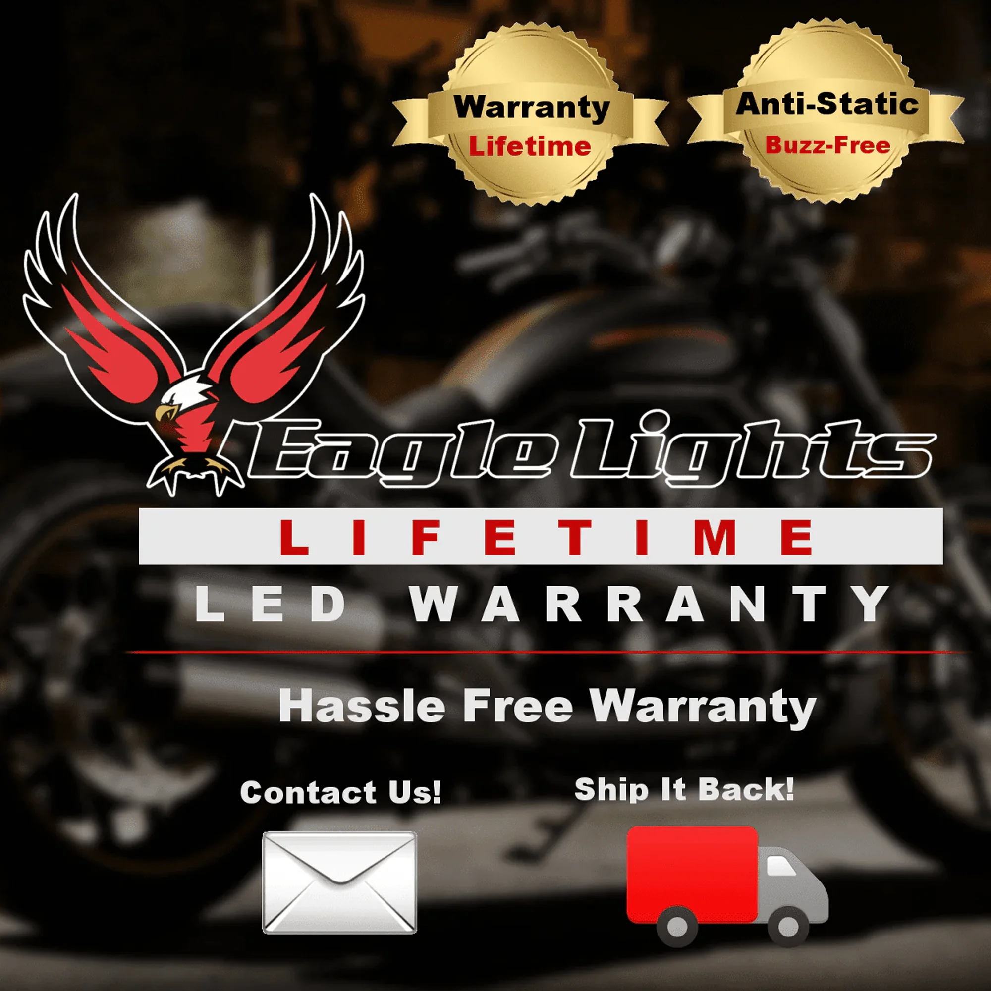 Eagle Lights Rear LED Midnight Edition LED Turn Signals for 1997-2000 Honda Valkyrie - Image 6