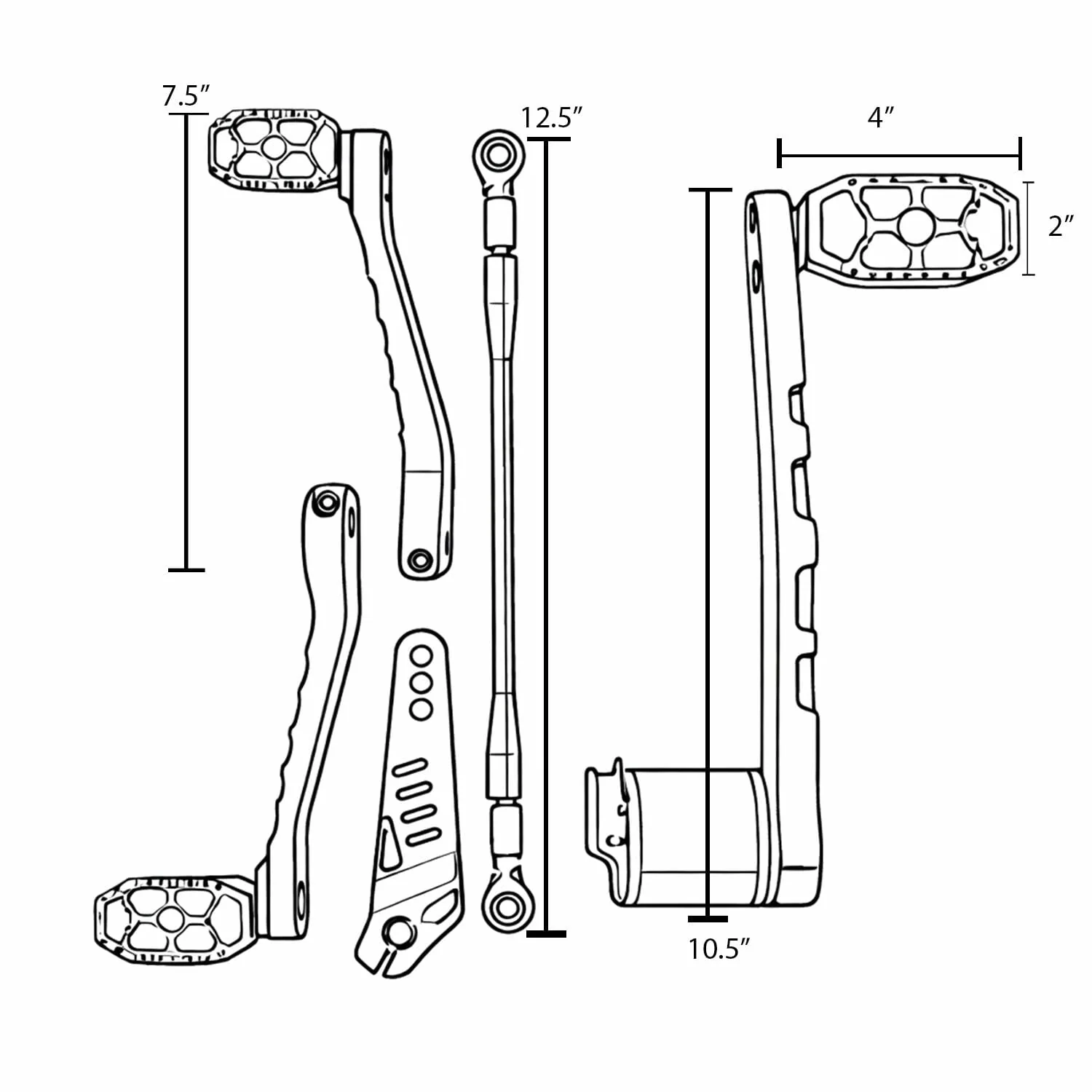 Eagle Lights REDLINE MX Heel Toe Shifter & Brake Pedal Kit for 2014 - 2026 Harley-Davidson® Touring Models - Image 7