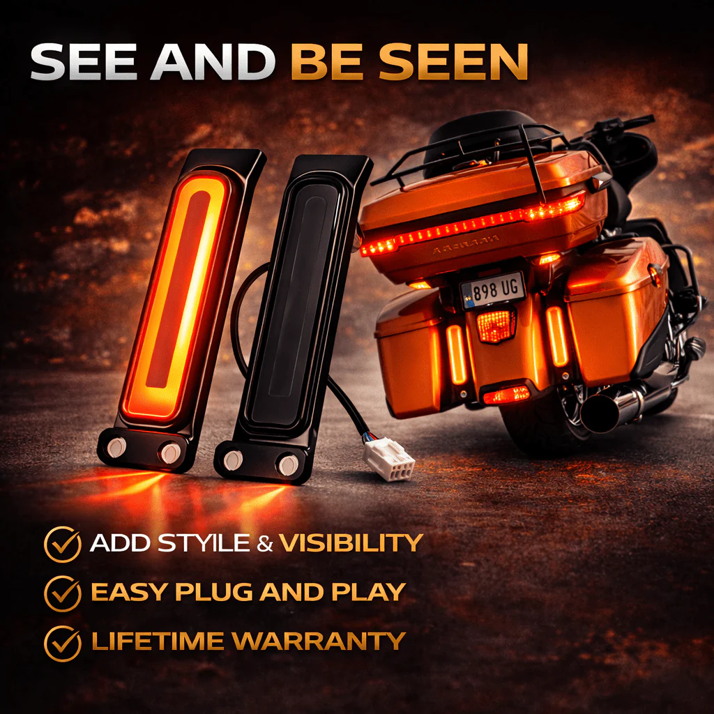 Eagle Lights Saddlebag HALOS Running, Brake and Turn Filler Lights for Harley-Davidson® Motorcycles - Image 2