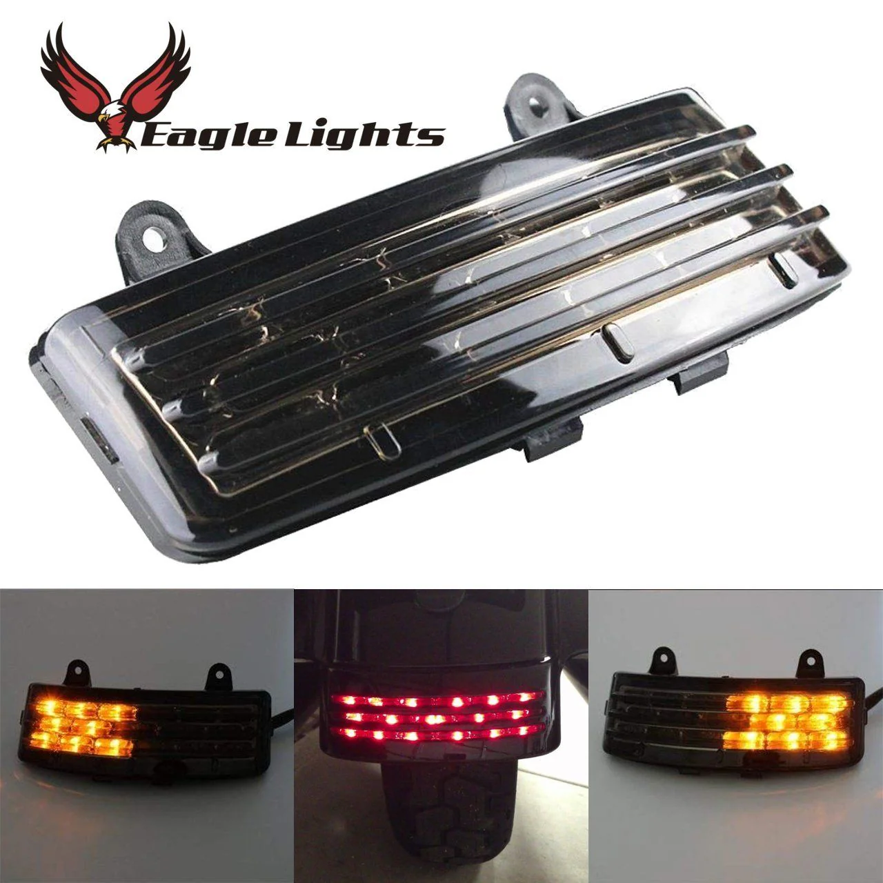 Eagle Lights Tri-Bar LED Brake Light with Turn Signals For 2006 - 2009 Harley-Davidson® Street Glide Models - Image 4