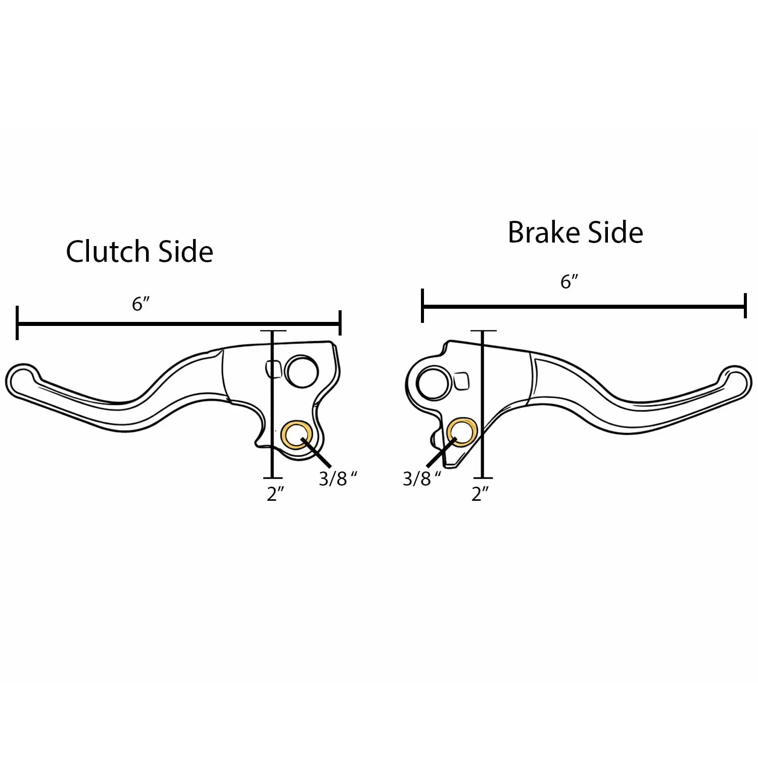 Eagle Lights SPEEDSHIFT Shorty Brake and Clutch Lever Set for 1996 - 2003 Harley-Davidson® Sportster Models - Image 8