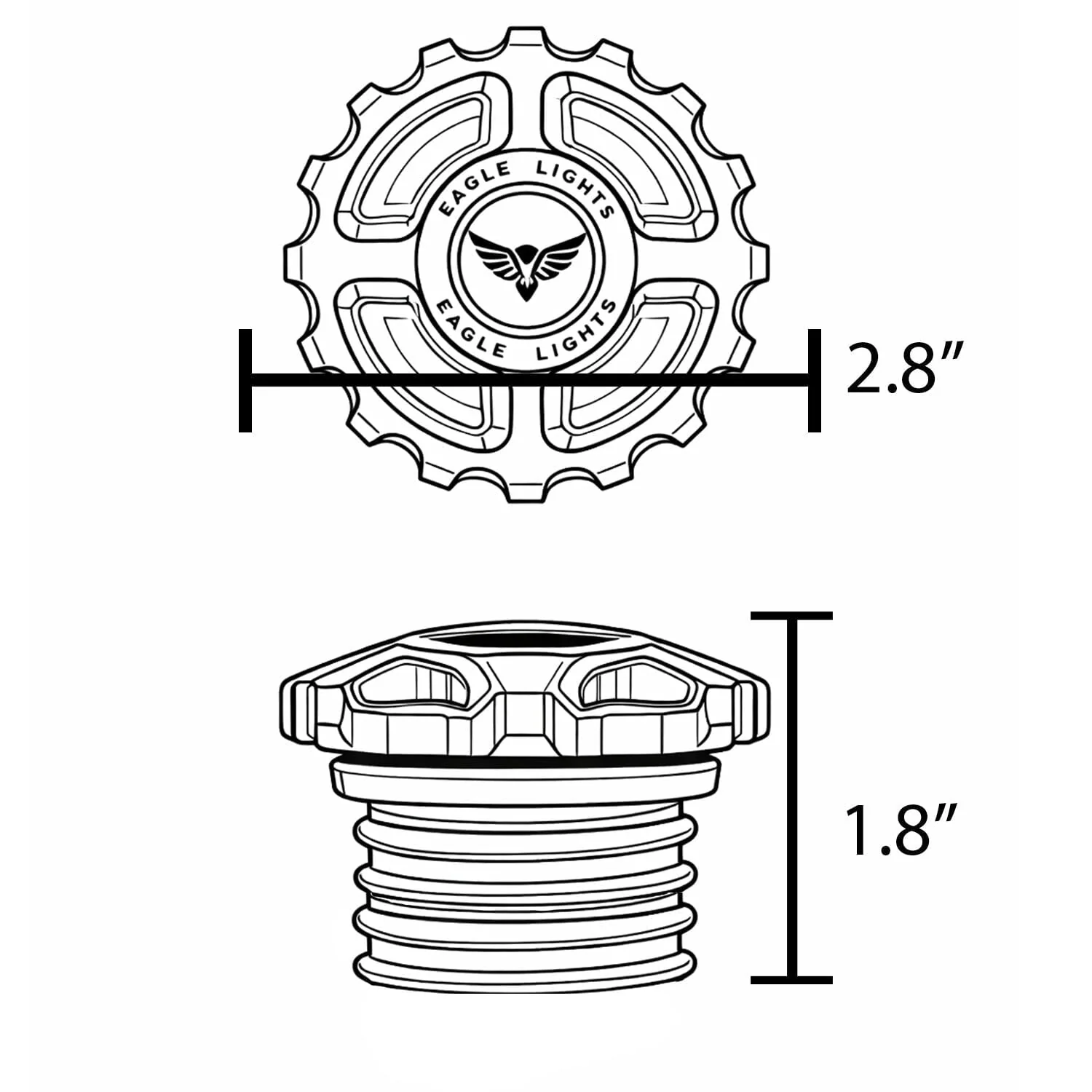 Eagle Lights GearGRIP Gas Cap fits Harley Davidson and Indian Models - Image 4