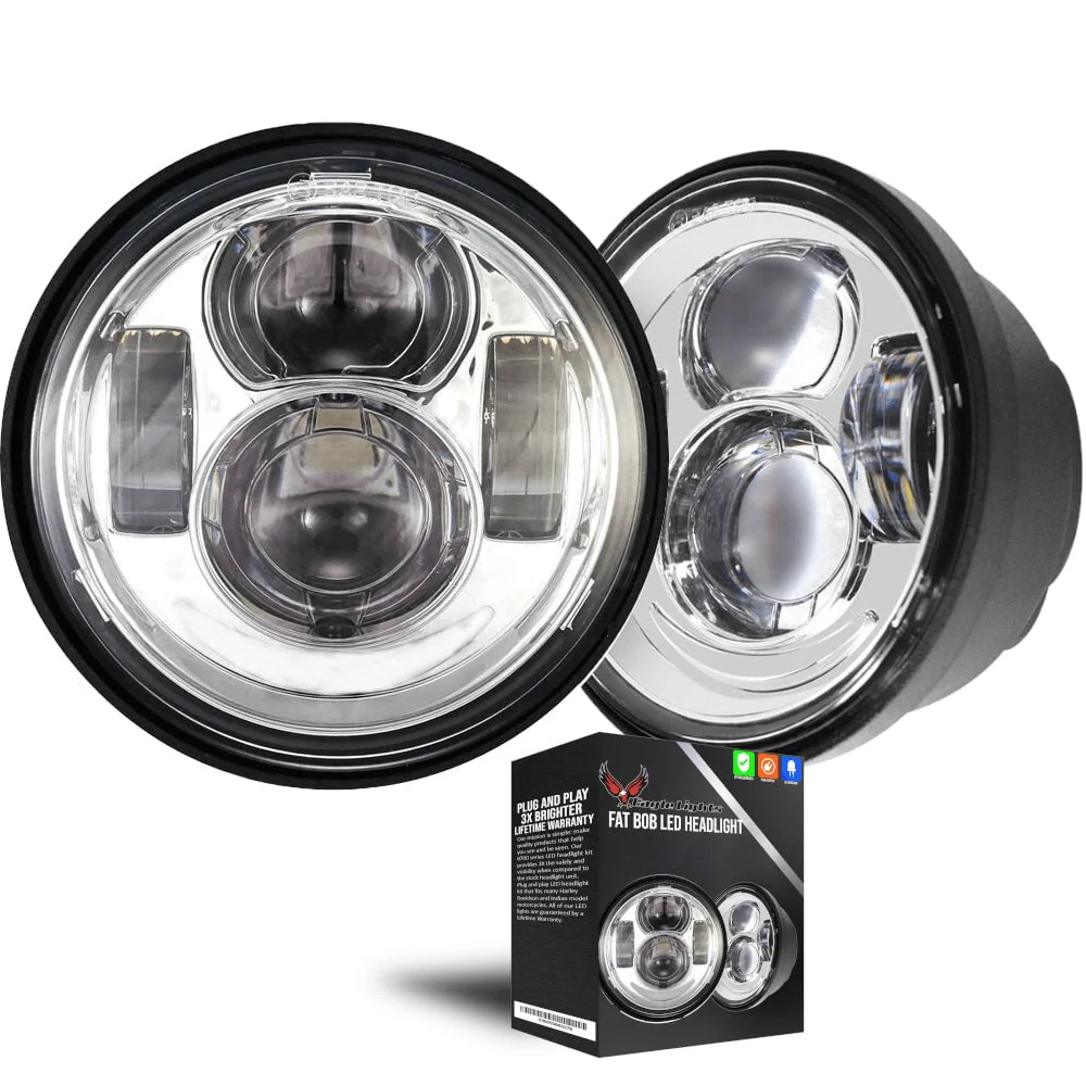Eagle Lights Dual LED Headlight Kit for 2008 - 2017 Harley-Davidson® Fat Bob Models - Image 15