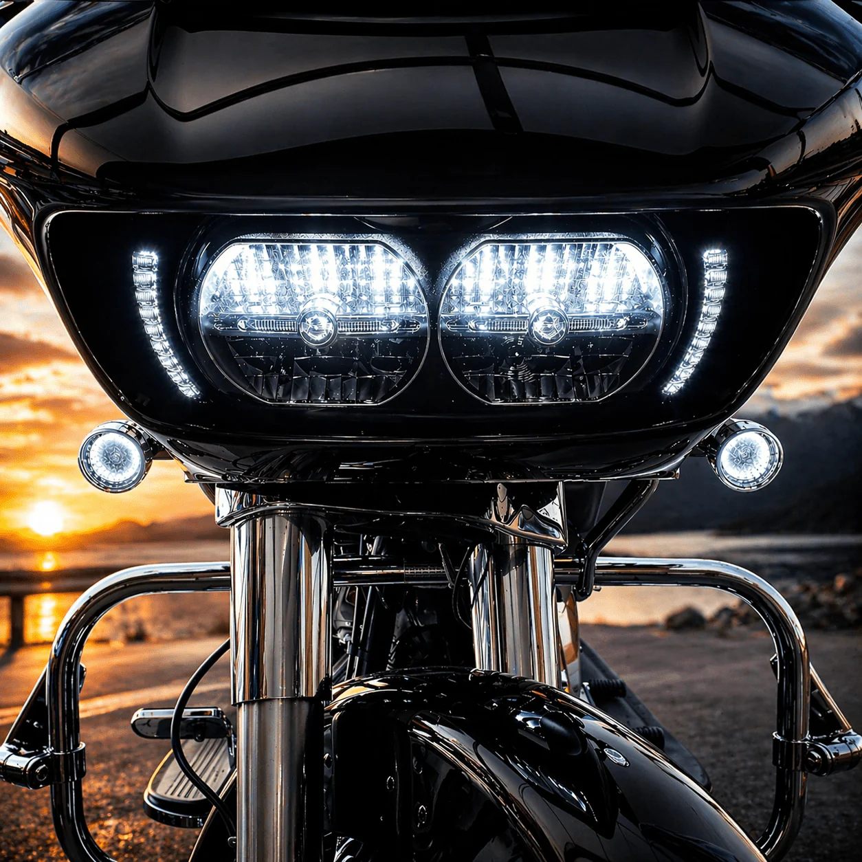 Eagle Lights Vent Insert Midnight Edition LED Running Lights and Turn Signals for Harley-Davidson® Road Glide Motorcycles - Image 3
