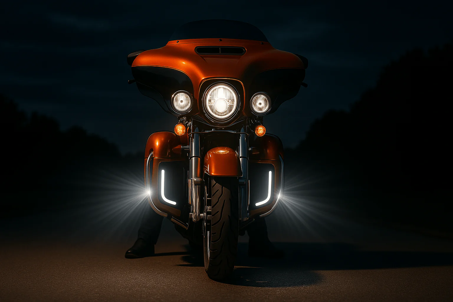 Eagle Lights SUNBURST Lower Fairing Grill LED Lights for 1996 - 2013 Harley Davidson® Motorcycles - Image 3