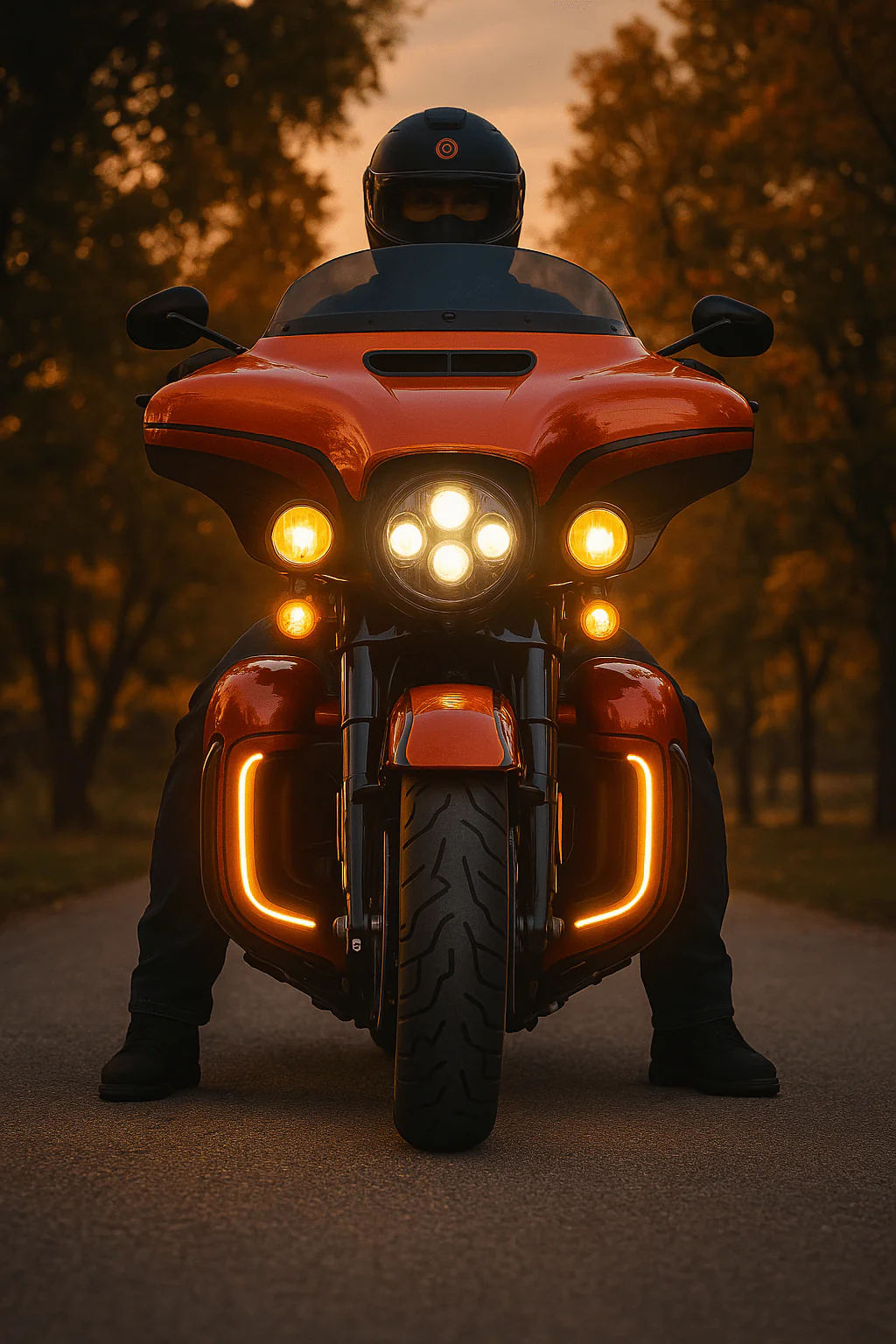 Eagle Lights SUNBURST Lower Fairing Grill LED Lights for 1996 - 2013 Harley Davidson® Motorcycles - Image 4