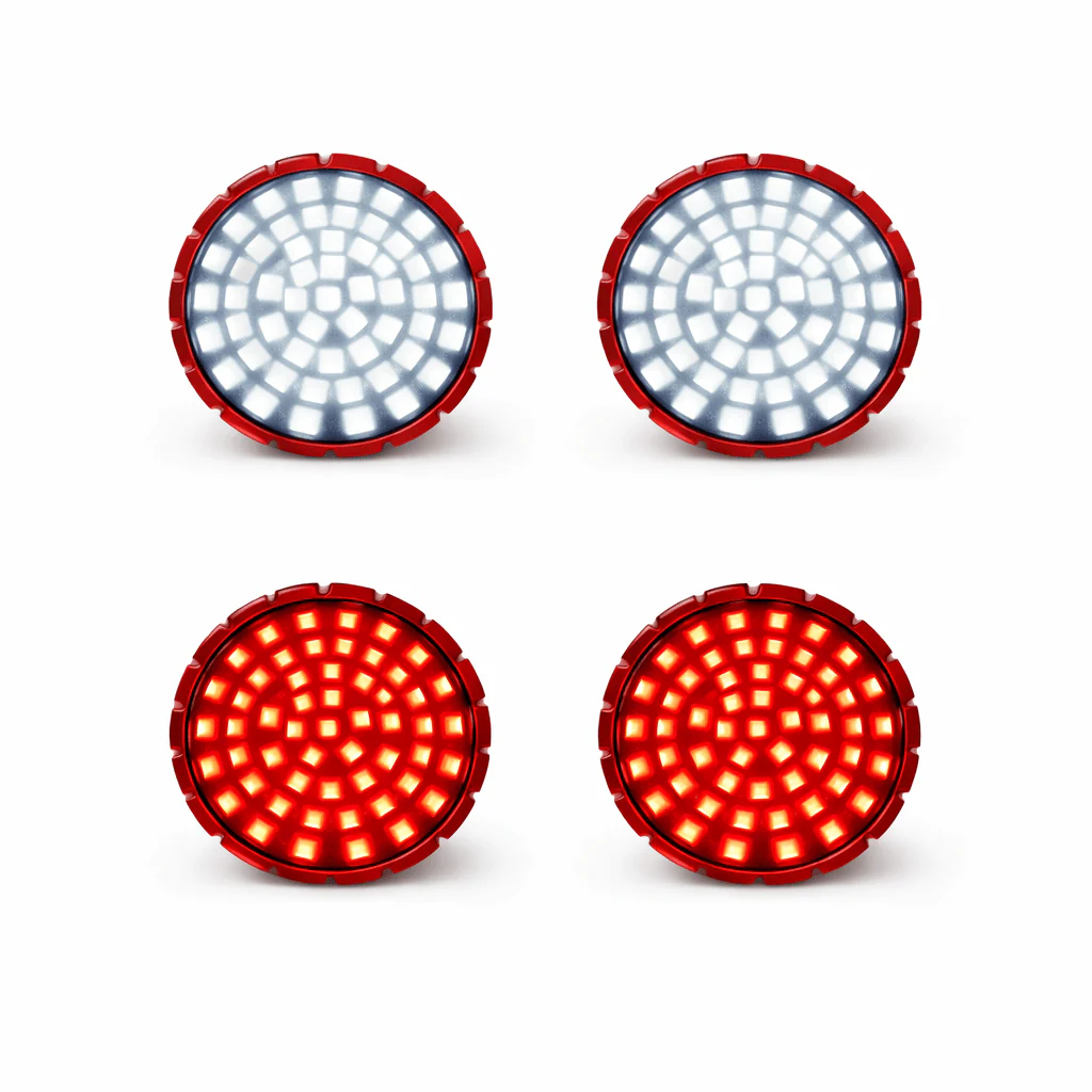 Eagle Lights SUNFLARE 2" Switchback LED Turn Signals for Harley-Davidson® Motorcycles- Front 1157 / Rear 1157 - Image 6