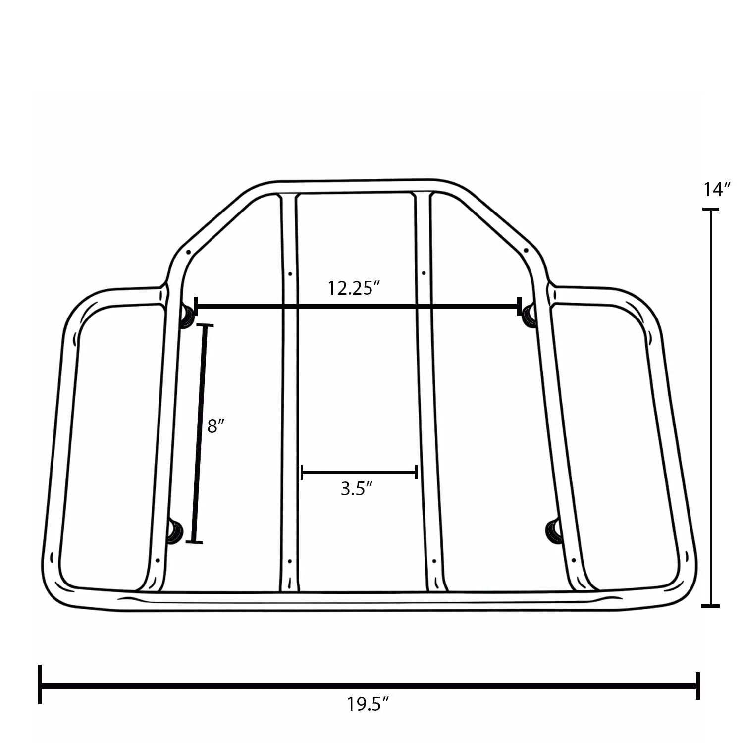 Eagle Lights Tour Pak Luggage Rack for Harley-Davidson® Touring Models - Image 6