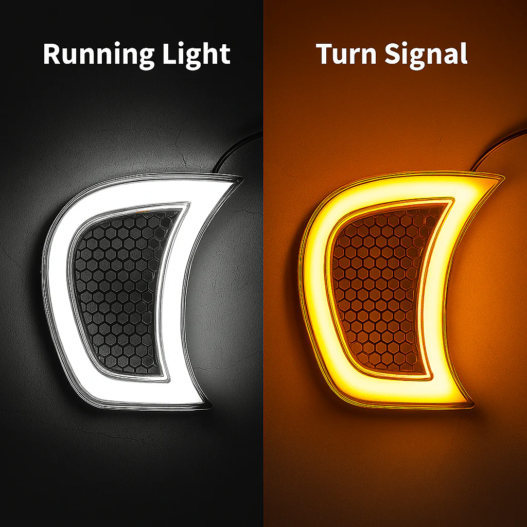 Eagle Lights Vent Insert HALOS LED Running Lights and Turn Signals for Harley-Davidson® Road Glide Motorcycles - Image 12
