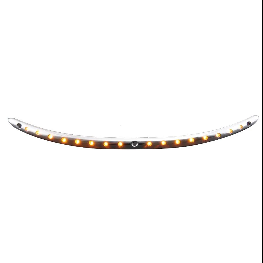 Eagle Lights Chrome Windshield Trim w/ Running Lights + Integrated Turn Signals - Harley-Davidson® Batwing Fairing 2014-2020 Street Glide Electra Glide - Image 2