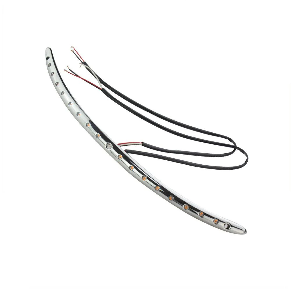Eagle Lights Chrome Windshield Trim w/ Running Lights + Integrated Turn Signals - Harley-Davidson® Batwing Fairing 2014-2020 Street Glide Electra Glide - Image 3