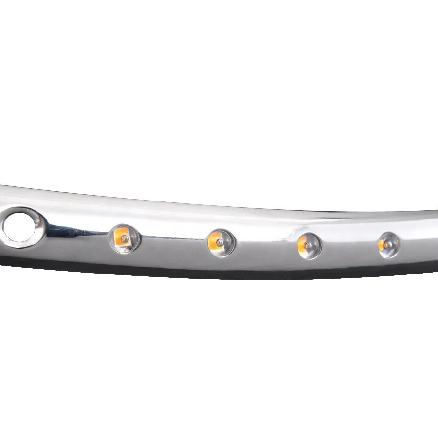 Eagle Lights Chrome Windshield Trim w/ Running Lights + Integrated Turn Signals - Harley-Davidson® Batwing Fairing 2014-2020 Street Glide Electra Glide - Image 4