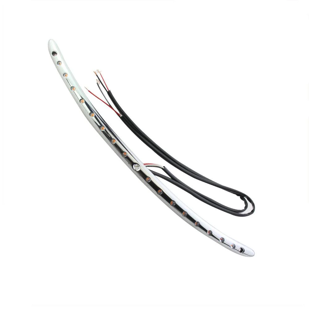 Eagle Lights Chrome Windshield Trim w/ Running Lights + Integrated Turn Signals - Harley-Davidson® Batwing Fairing 2014-2020 Street Glide Electra Glide - Image 6