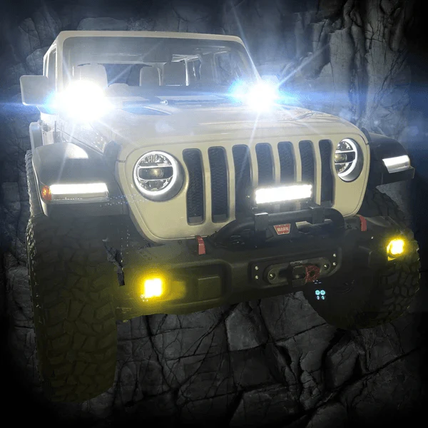 Elite Series LED Trail / Flood Light Set and Installation Hardware Kit for Jeep Wrangler JL Models - Image 6