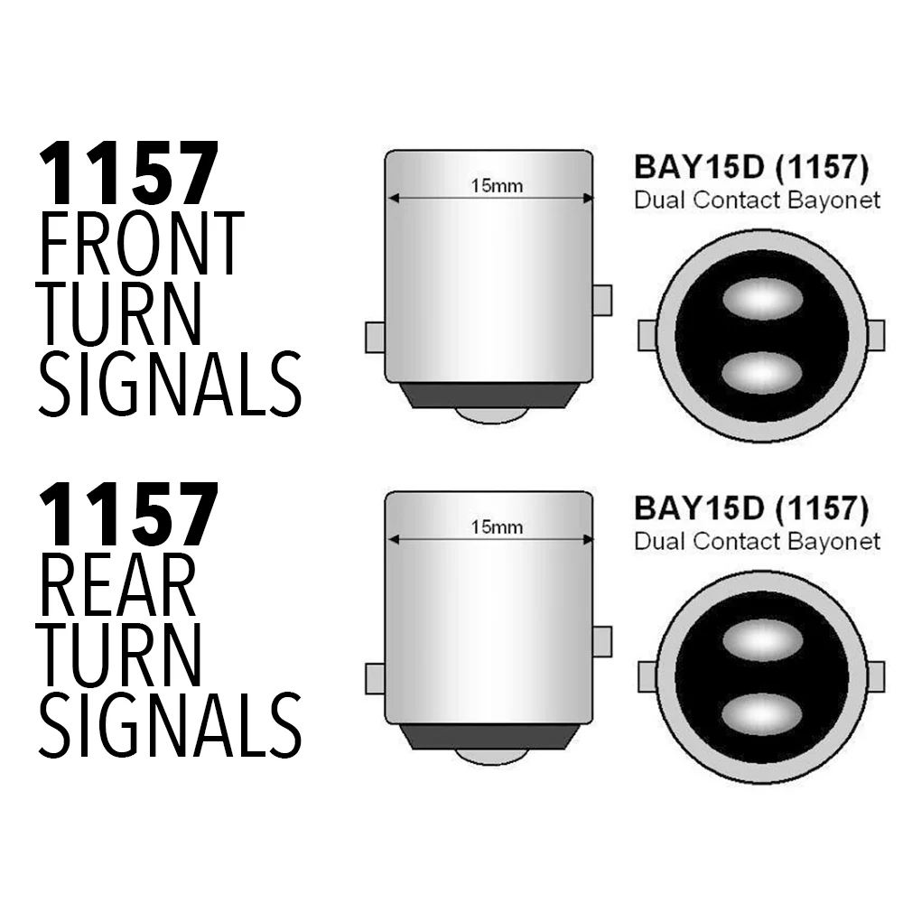 Eagle Lights Midnight Edition Front and Rear LED Turn Signal Kit for Harley-Davidson® Motorcycles- 1157 Front / 1157 Rear - Image 9