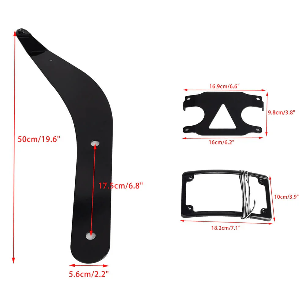 Eagle Lights Curved Laydown License Plate Mount Relocation Bracket for Harley-Davidson® Low Rider S / ST / El Diablo - Image 4