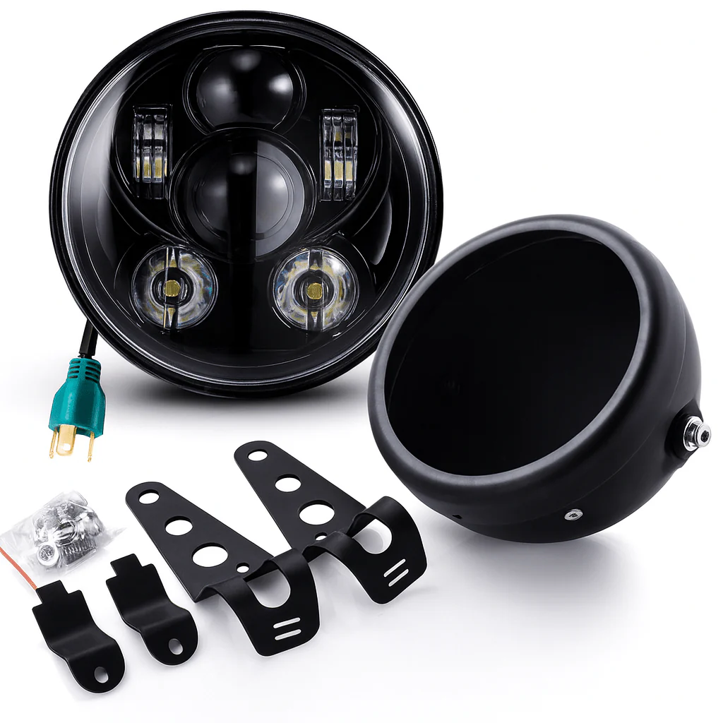 Eagle Lights LED Headlight and Mounting Kit for Honda Shadow Spirit / Rebel