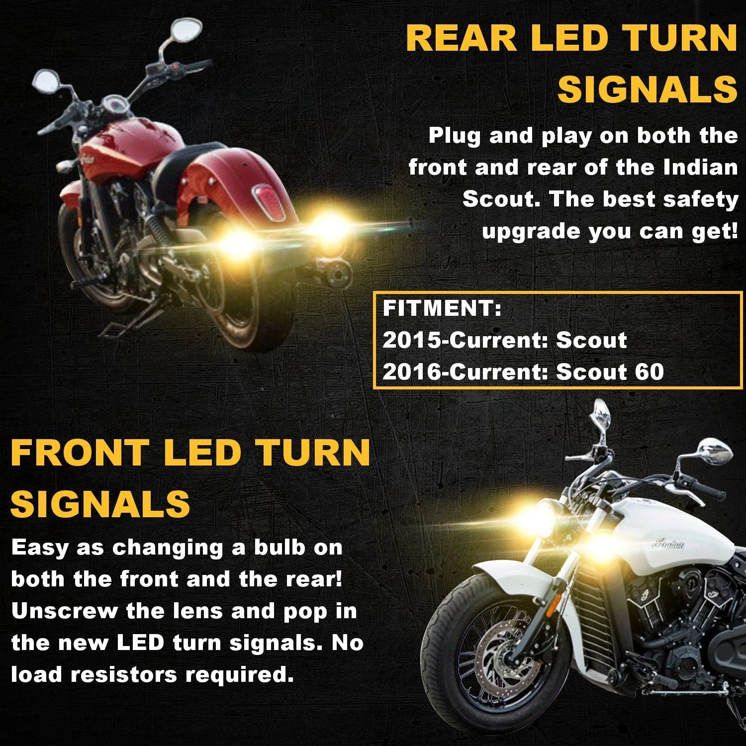 Indian® Scout SUNBURST LED Turn Signals - Pair - Image 6