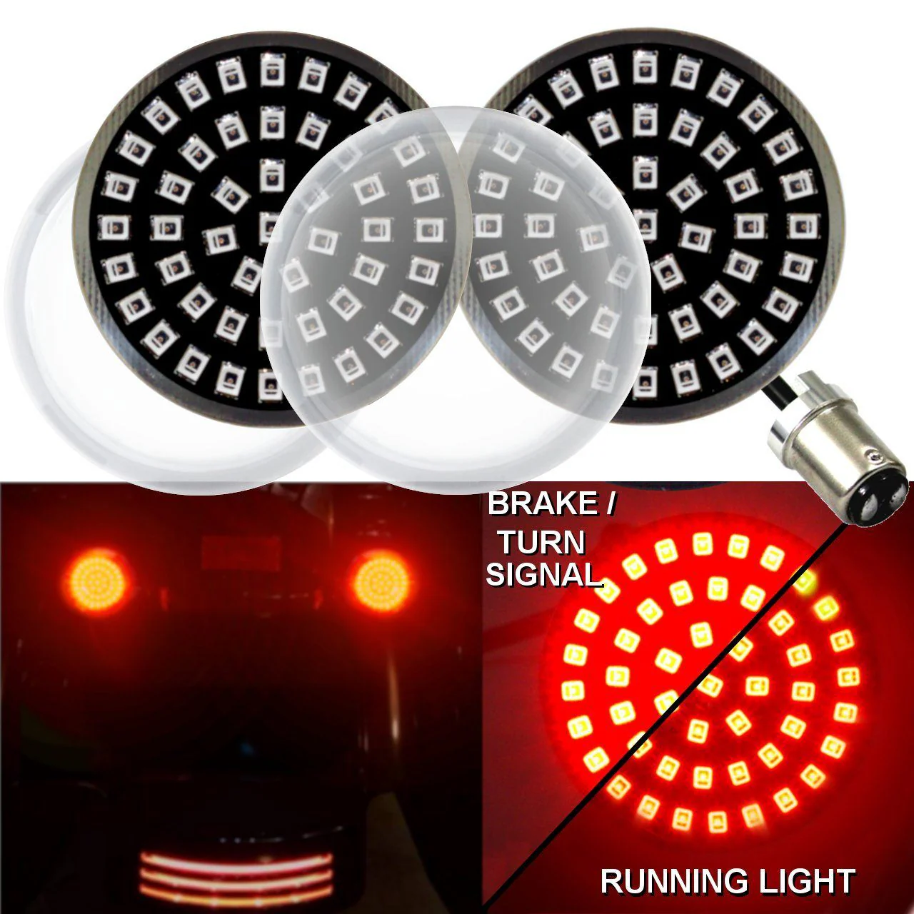 Eagle Lights Midnight Edition Rear LED Turn Signals, Running Lights and Brake Lights for Harley-Davidson® Motorcycle - Image 10