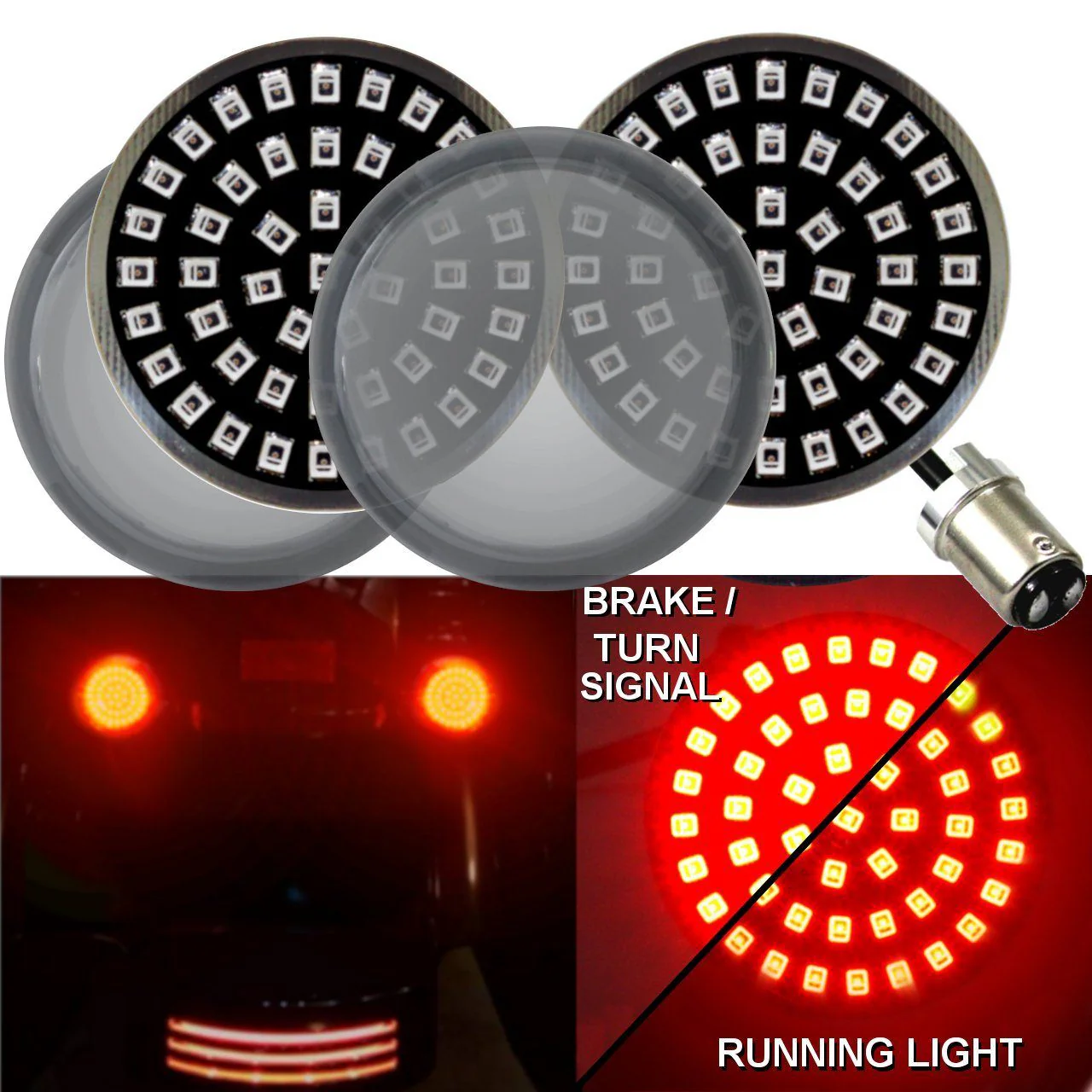 Eagle Lights Midnight Edition Rear LED Turn Signals, Running Lights and Brake Lights for Harley-Davidson® Motorcycle - Image 11