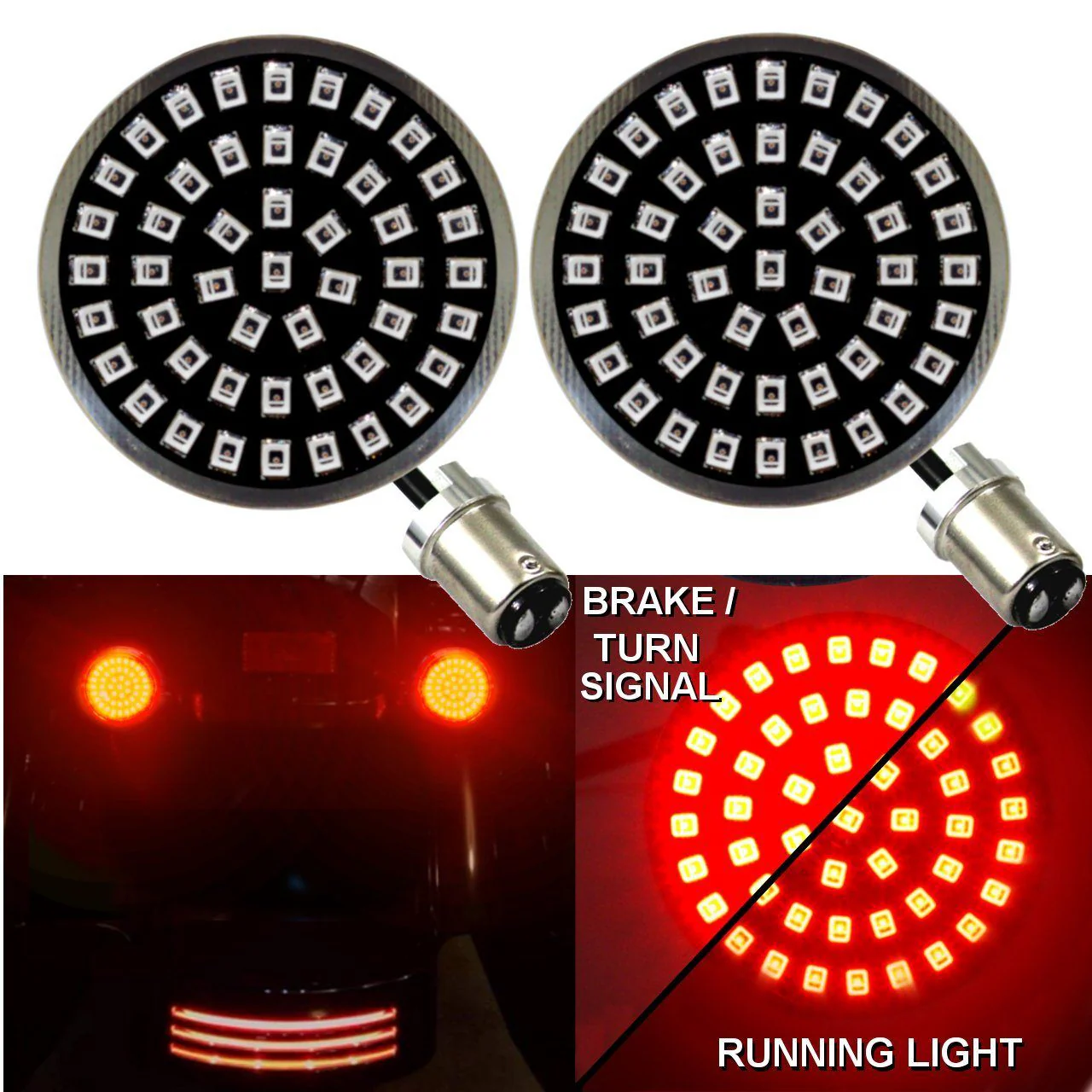 Eagle Lights Midnight Edition Rear LED Turn Signals, Running Lights and Brake Lights for Harley-Davidson® Motorcycle - Image 12